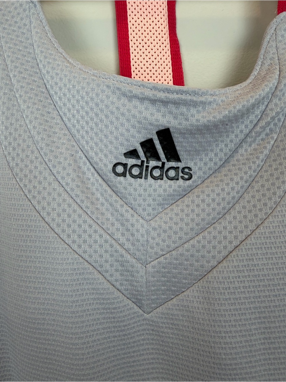 Adidas HEAT.RDY Tennis Dress XS Gray Pink Red Pleated Skirt Athletic - Picture 4 of 10